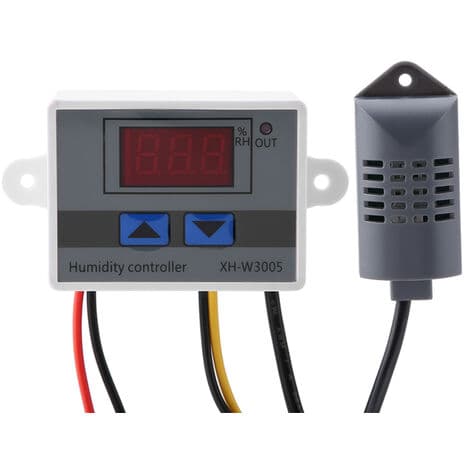 XH-W3005 Digital Humidity Controller - 0-99% RH Range - 0.1% Accuracy - 12V/24V/220V Power Supply - Direct Output