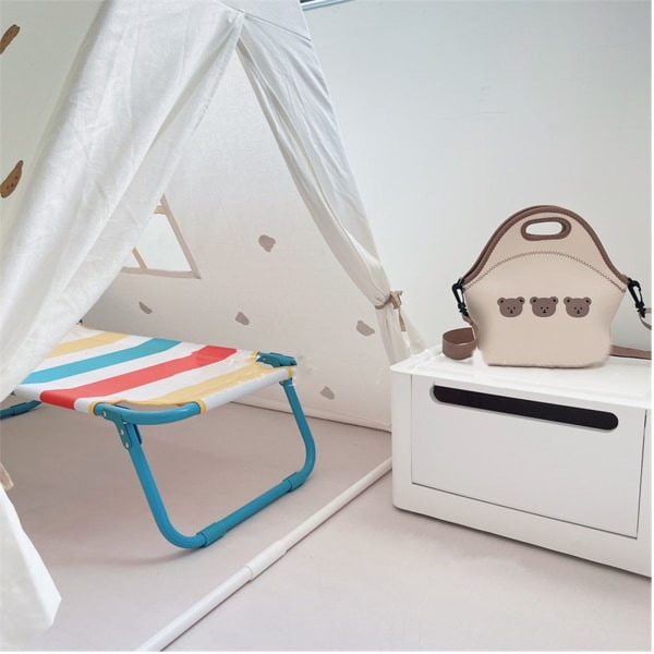 Tecknad Björnmummyväska Mamma och Babyväska Crossbody Lunchpåsar