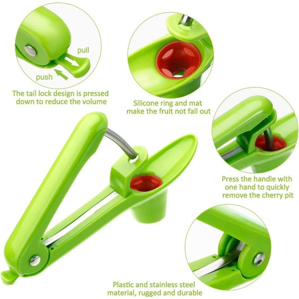 Kirsebærstenfjerner, Kirsebær Frugt Køkken Olivkærne Fjern Pit Tool Frø Gadget Stoner Corer Pitter Remover