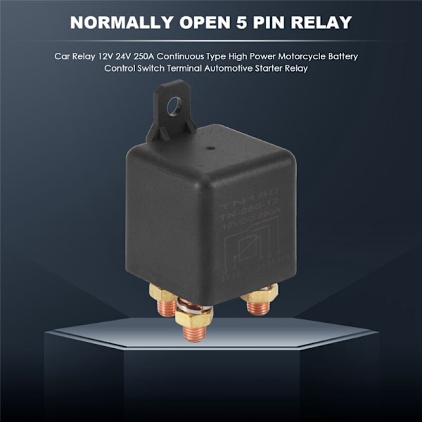 Bilrelä 12V 24V 250A Kontinuerlig Typ Hög Batterikontrollbrytare Terminal Automotive Startrelä..DEBUNS