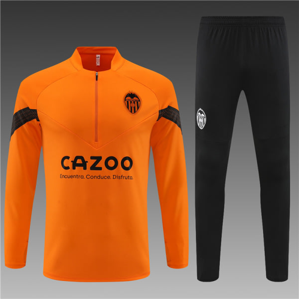 22-23 Ny säsong Valencia Vuxen/Barn L?ng?rmad Jersey Set orange 16#