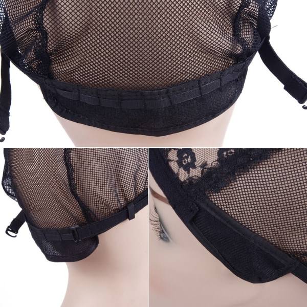 Sett med 5 perukhetter, unisex perukhetter