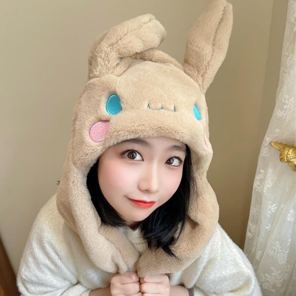 Sød Sanrio Hat Cinnamoroll Tilbehør Kawaii Hold Varmt Opbevaringshætte Ører Bevægelig Anime Blødt Legetøj til Piger Gave - Perfekt 3