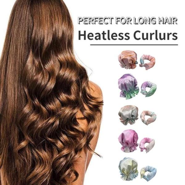 TG NYHET Värmefria Satin Hårrullear för Lockar Bun Bons 2-pack Set Blandat 1 set