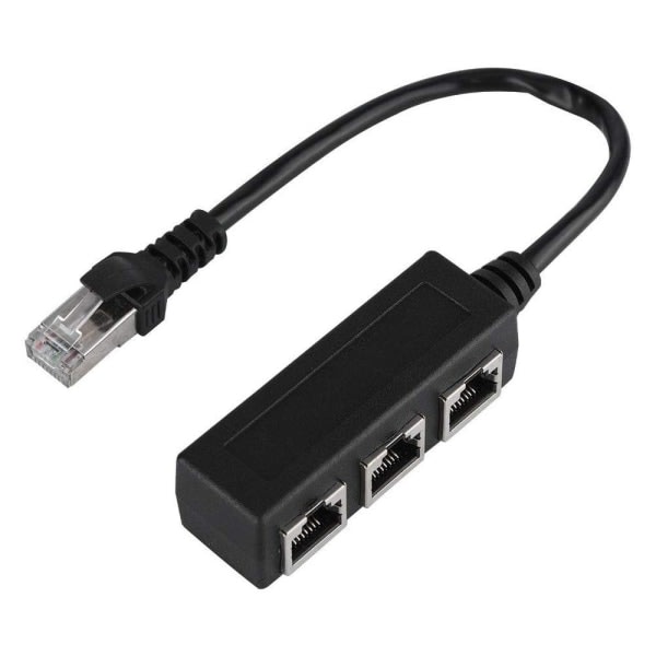 RJ45 Splitter 1 Hane till 3 Hona Ethernet Splitter Extension