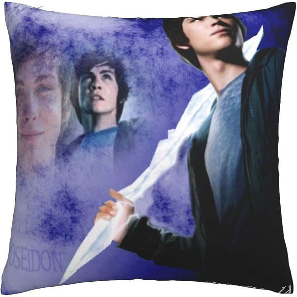 Percy Jackson Blødt Pudebetræk 45 x 45 cm Firkantet Pudebetræk Komfortable Dekorative Pudebetræk i Kast Luksuriøst Pudebetræk til Sofa Soveværelse med Indvendig