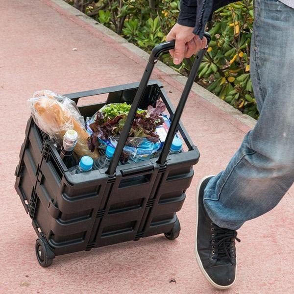 TG Opbevaringsvogn, Sammenklappelig - 25 kg Sort