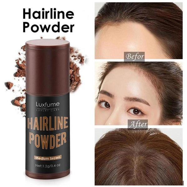 TG Hairline Powder Vettä kestävä hiusvarjopulveri Sieni Pää Puff musta Yksi koko