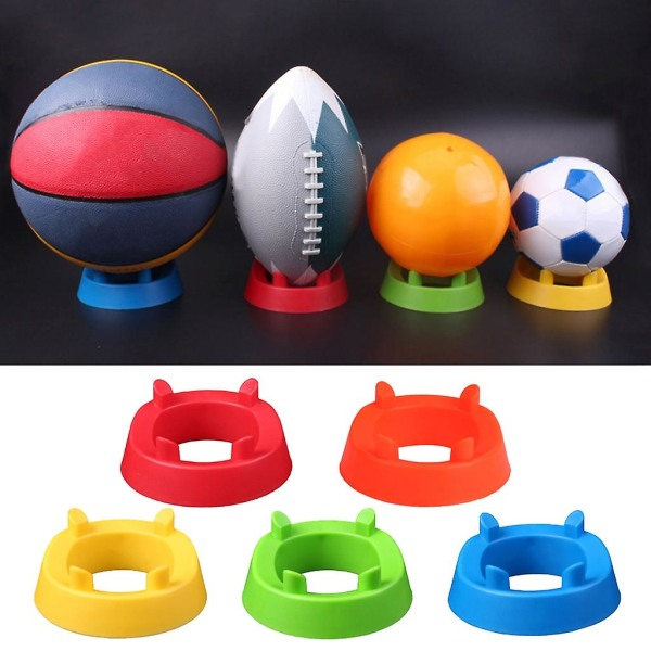 Basket Fotballstativ Display Stativ Fire Hjørner Fotballer Display Holder Gul