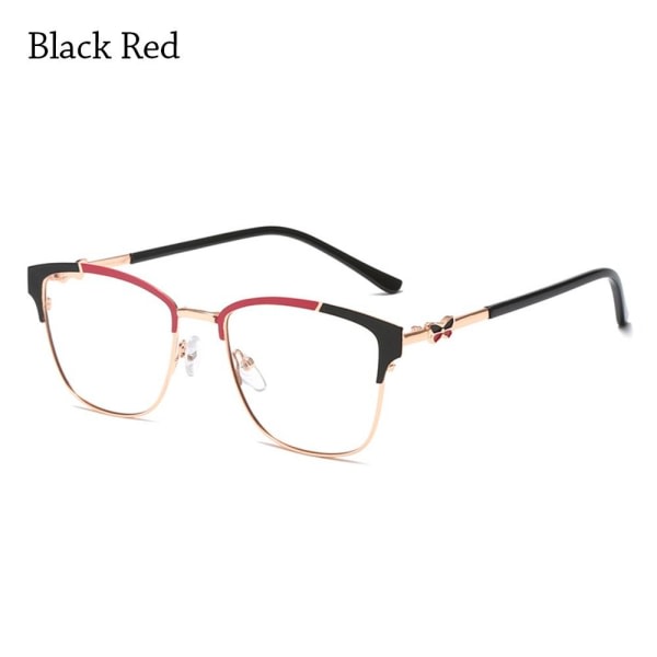Blått ljus blockerande glasögon Optisk glasögon dator ögonskyddsglas Svart Röd