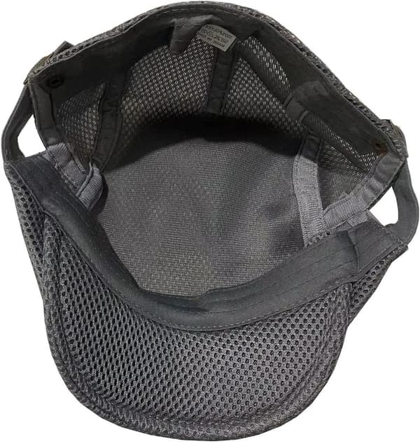 Herre Sommer Flat Cap, Justerbar Åndbar Polyester Mesh Hat, 55-60 cm, Grå, Til Udendørs Aktiviteter Og Solbeskyttelse