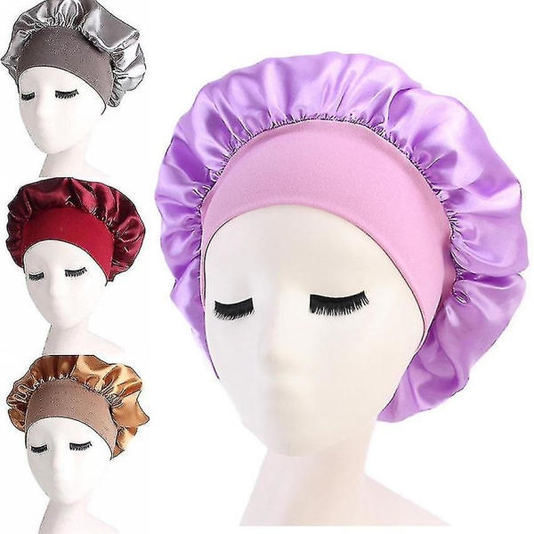 TG Naisten Satiini Yksivärinen Unihattu Hiushoitohattu Yöhattu Naisille Miehille Unisex-hattu Monivärinen Kulta