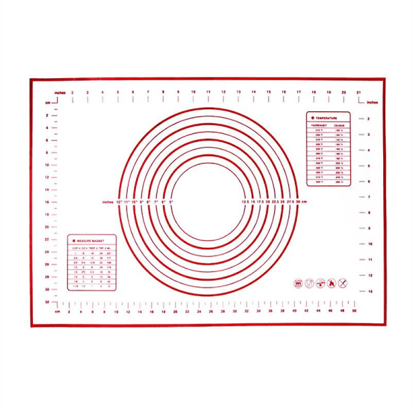 Galaxy Silikon Bakmatta för Kavling med Mått, BPA-Fri Non-Stick och Halkfri