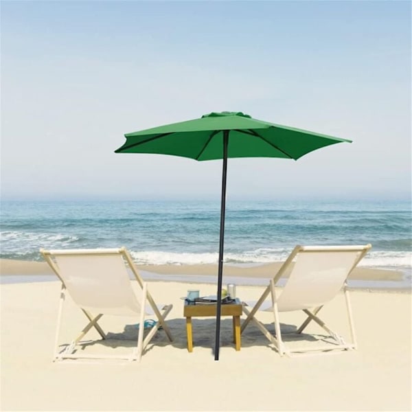 Parasol Udskiftningsbetræk - 6 Ribber - 2M/2.7M/3M - Vandtæt - Anti-Ultraviolet - Udskiftningsstof (2.7M / 8.9Ft, Grøn)