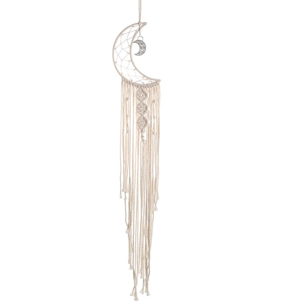 Bohemisk Chic Macrame Väggbonad Måne Stjärna Uggla Drömfångare Väggdekor Boho Vävda Gobelänger