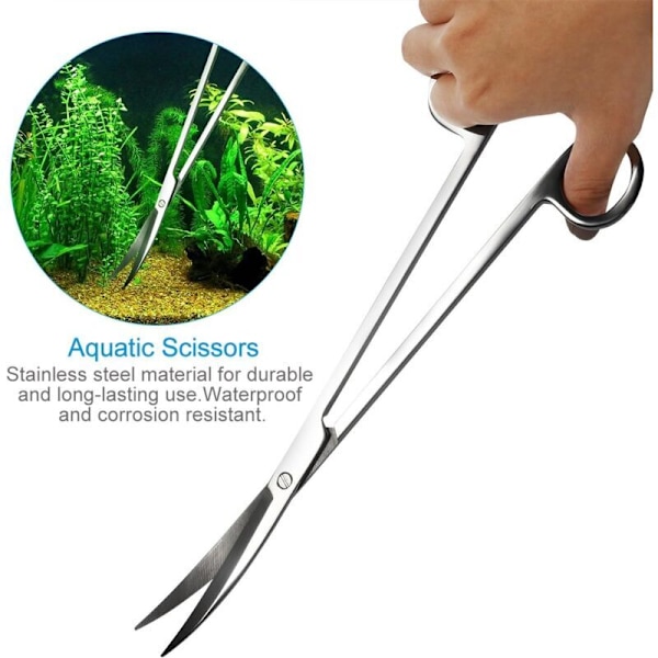 Akvarium Aquascaping Kit 5 i 1 Rostfritt Stål Akvarium Tank Vattenväxt Verktygsset Pincett Sax Spatel..DEBUNS