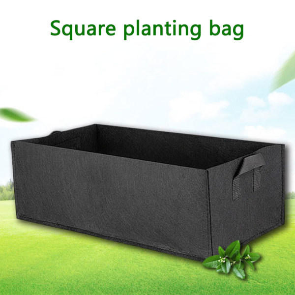 2 kpl istutuspusseja, non-woven kangasta, musta