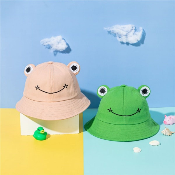 Barn- ja Vanhemmat-Sammakko Bucket Hat Naisille Kesä Syksy Tavallinen Vihreä Aikuinen