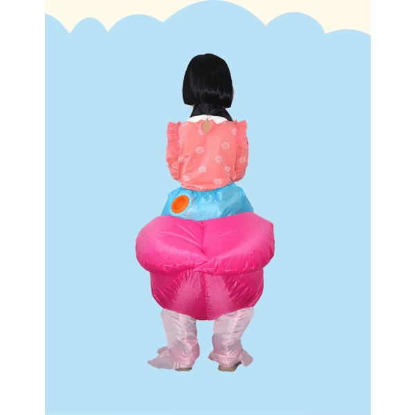 Flamingo Uppblåsbar Dräkt (Barn, 120-140cm), Rosa Klänning, PAR