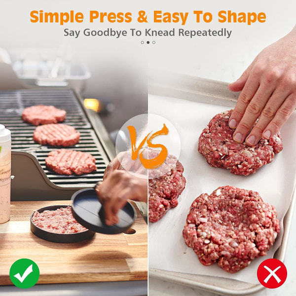 Hamburgarepress med non-stick-beläggning - Köksbakning & Matlagning
