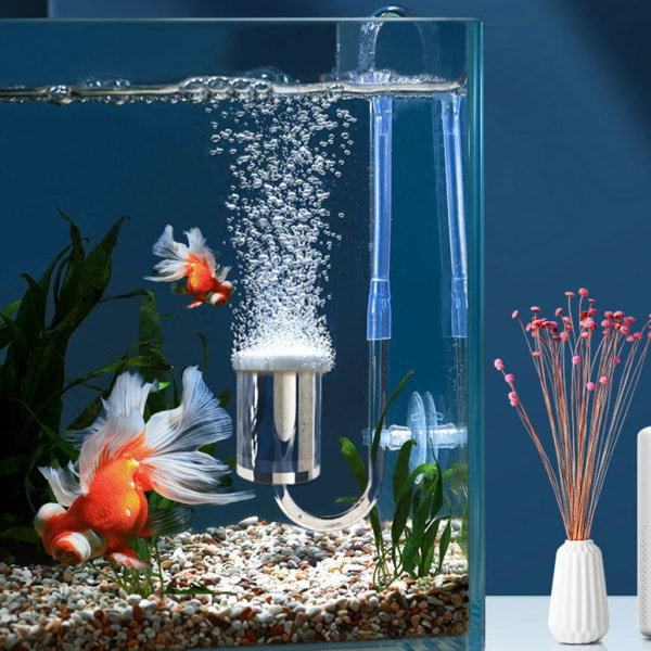 Diffusor Luftsten Akvarium Bubblare Pump Syre Diffusor Syresten Akvarium Luftsten Sugkopp NanoBubble Sten Vit M