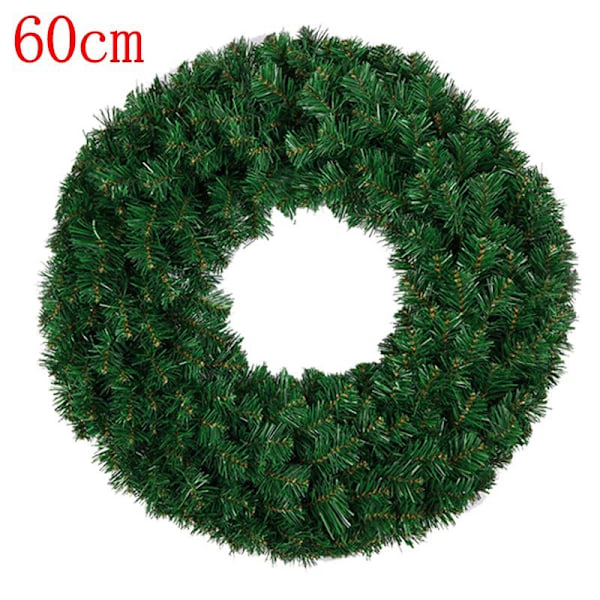 Juldekorationer i rotting, simulering av tallnålar, krypterad julgransgirland, rottingringhänge, julscenlayout 60cm bare ring