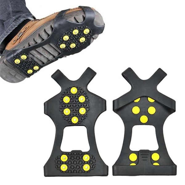 1 pari Jääpiikit kengille - Piikit - Koko Medium Musta Musta Black XL