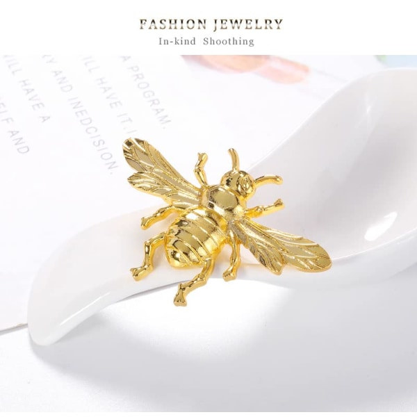 TG Honey Bee Brosch Lapel Pins för kvinnor 24K guld