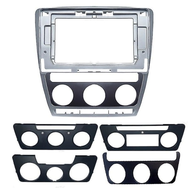 5 stk/ sæt Bilstereo Radio 10,1 tommer Fascia Ramadapter 2din Dvd Afspiller Panel Dash Ram til Skoda Octavia 2004-2014