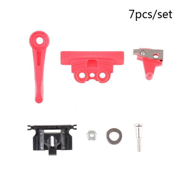 TG 7 Stycken/ Set Ersättningsklipparhuvud Swing Head Guide Block Röd
