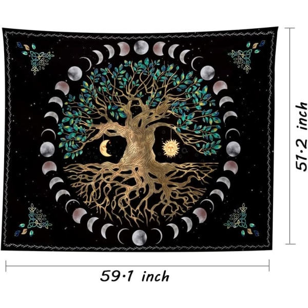 TG Elämän Puu Gobelin Seinävaate - 51,2ʺ x 59,1ʺ