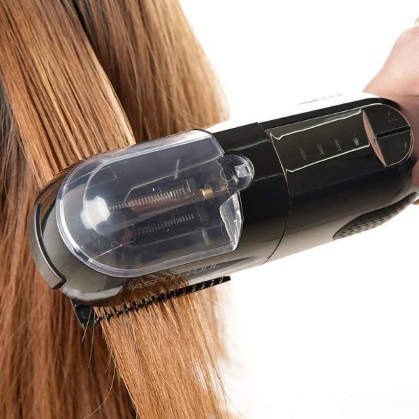 TG USB Oppladbar Delbar Hårtrimmer Hår Rak Styler End Delbar Trimmer Clipper Svart