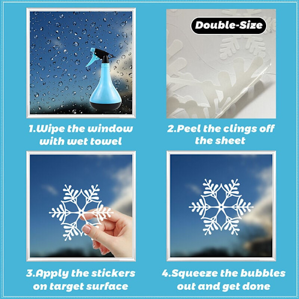 Julklappsstickers för fönster, julhängande boll, juldekorationer, butiksfönsterdekorationer