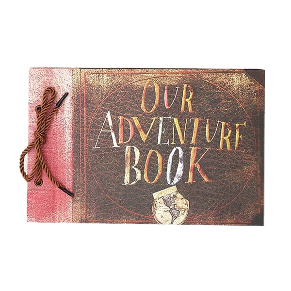 Eventyrbok opp klippbok fotoalbum DIY-minne klippbok hardt cover Jubileumsgaver for menn Kjæreste Retro