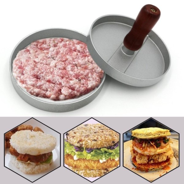 1-bits manuell hamburgerpresse med non-stick belegg Patty Press Burger D