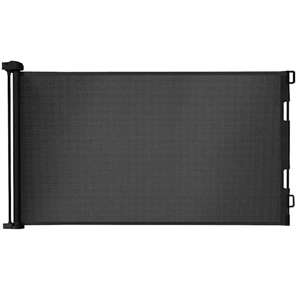 Foldable Gate - Dog Gate / Baby Gate - Roller Blind Gate Black-XF27- Black_yux Black Svart