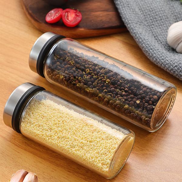 Krydderkrukker med roterende lokk Transparent krydderkrukke 500ML