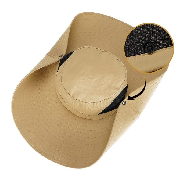Dam Solhatt med Bred Brätte UPF50+ Vattentät Bucket Hat för Fiske, Vandring, Camping
