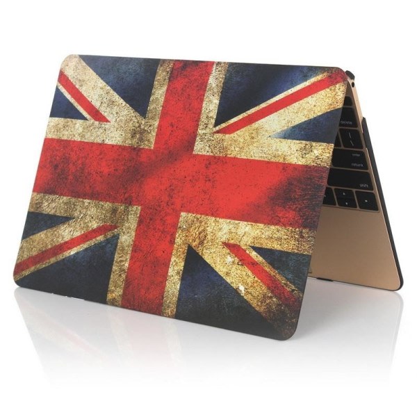 Skal for Macbook 12-tum - Storbritannias flagga Blå, Vit &amp; Stav