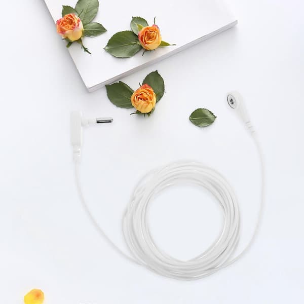 Universal Grounding Cord for Grounding Mats and Pads, Replacement Grounding Cable for Grounding Sheets, Accessories _yux White