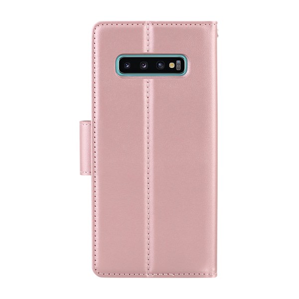 TG Samsung Galaxy S10 - Käytännöllinen Lompakko Kotelo Rose Gold