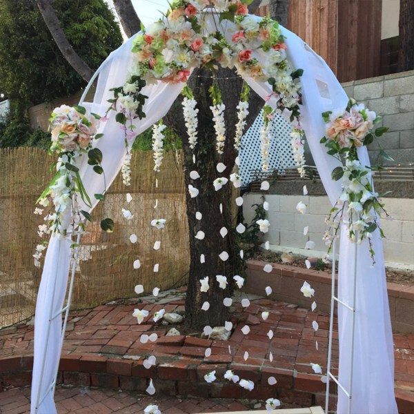Skir himmelsäng Gardin Elegant Voile Fönster Scarf Bröllop Båge Draperier Valans