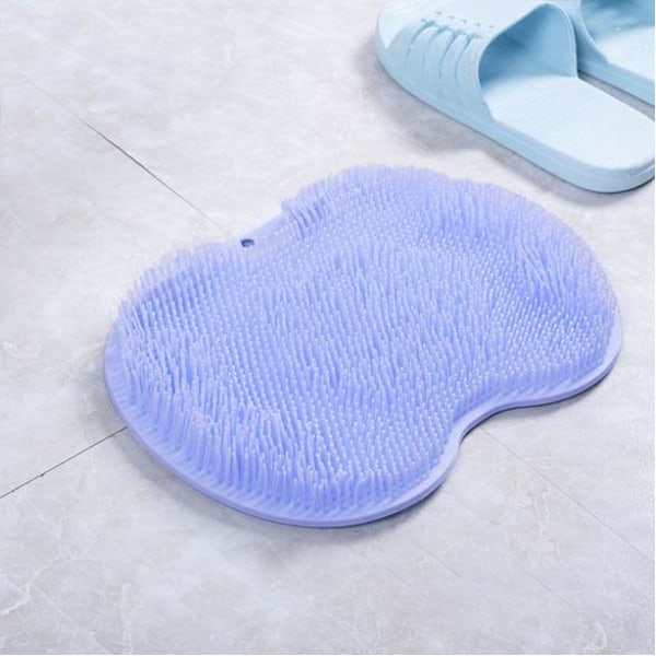 Anti-slip silikone fodskrubbe til badning og rygmassage Blå Blue one size