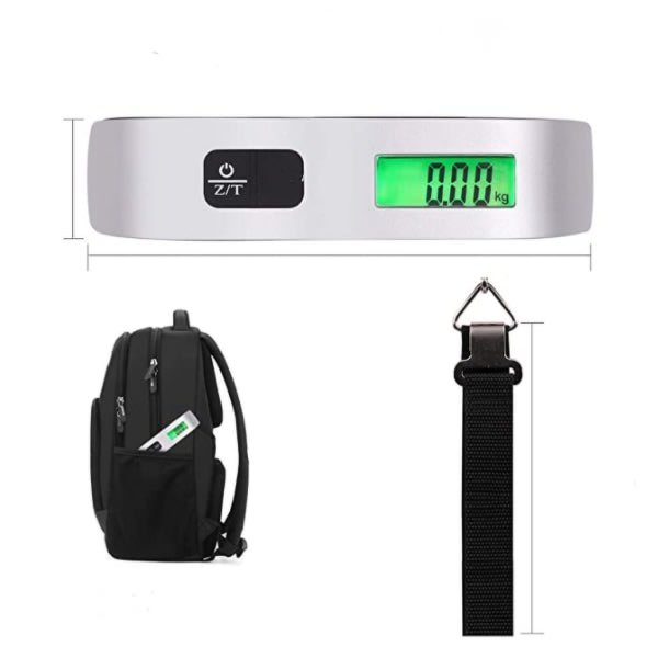 Digital bagagevåg med temperatursensor 50 kg / 110 lbs