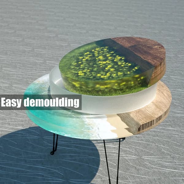 Stor rund silikonform för epoxiharts, DIY hantverksform för heminredning, vit