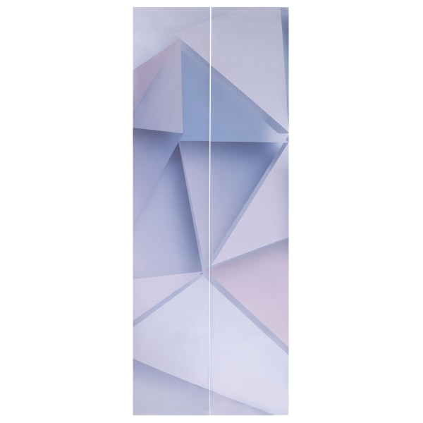 2:a Dørdekals Geometrisk stil 3D selvklebende frost