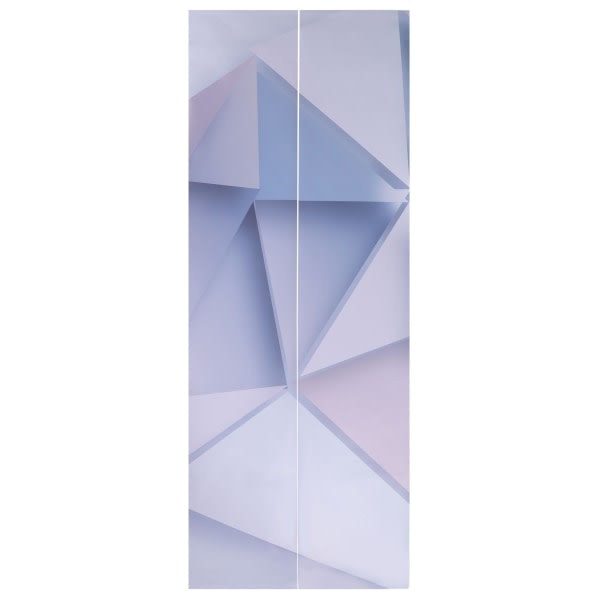 2:a D?rrdekal Geometrisk stil 3D sj?lvh?ftande frostat