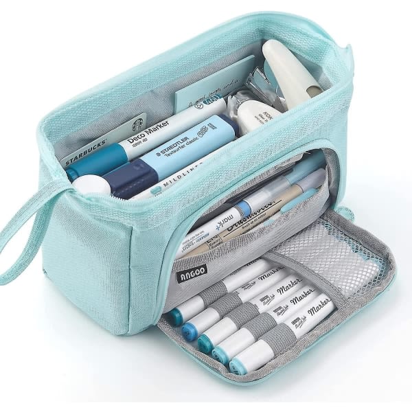Pennfodral Case med stor kapacitet Handhållen pennväska Kosmetisk bärbar