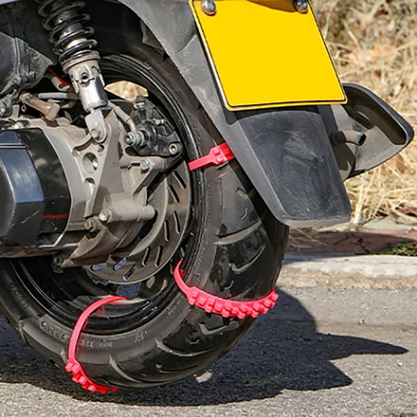 5 stk Motorcykel Dæk Vinter Sne Dæk Antisladdkæder Sort