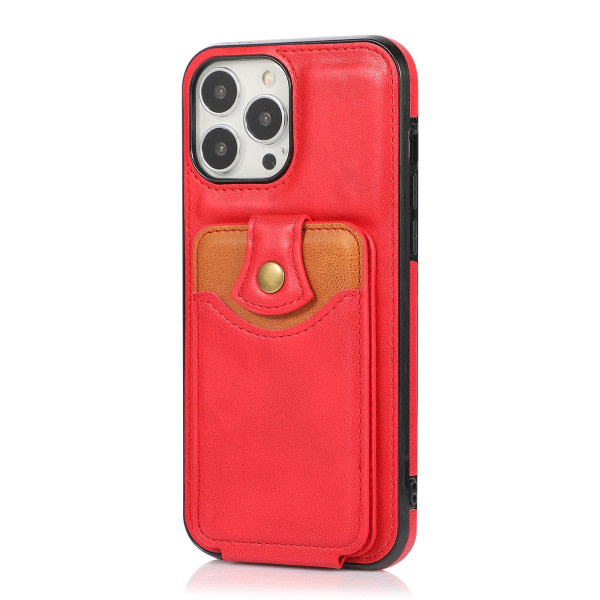 TG Stilrent Skal med Kortfack - iPhone 14 Pro Röd